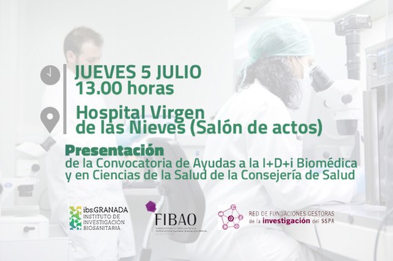 Presentación en Granada de la Convocatoria de Ayudas I+D+i en Salud de la Consejería de Salud de la Junta de Andalucía